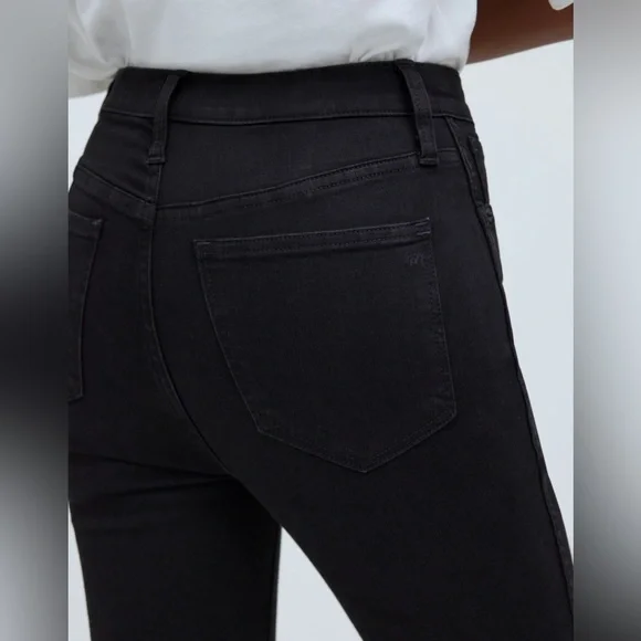 Madewell Jeans 30 10" High Rise Skinny in Black Zip Fly - Picture 6 of 15